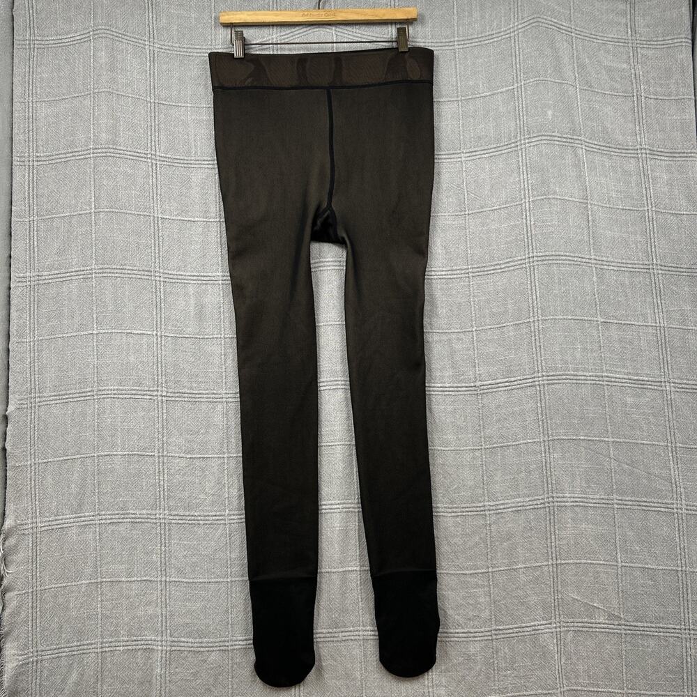 Super Soft Fleece Lined Tights Black Footed LARGE High Waisted Thermal Opaque